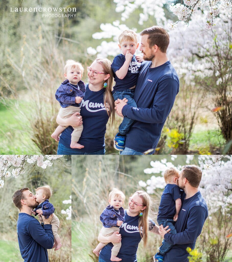 spring mini session in Oregon at Hillsboro park for family time